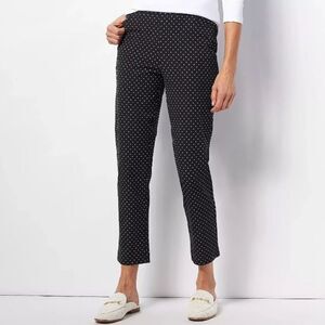 New Isaac Mizrahi cropped Black Dot Pants sz 30 petite/plus